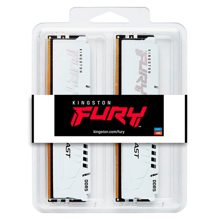 Memoria RAM DDR5 64GB 5600MT/s KINGSTON FURY BEAST 2x32GB Blanco KF556C36BWEK2-64