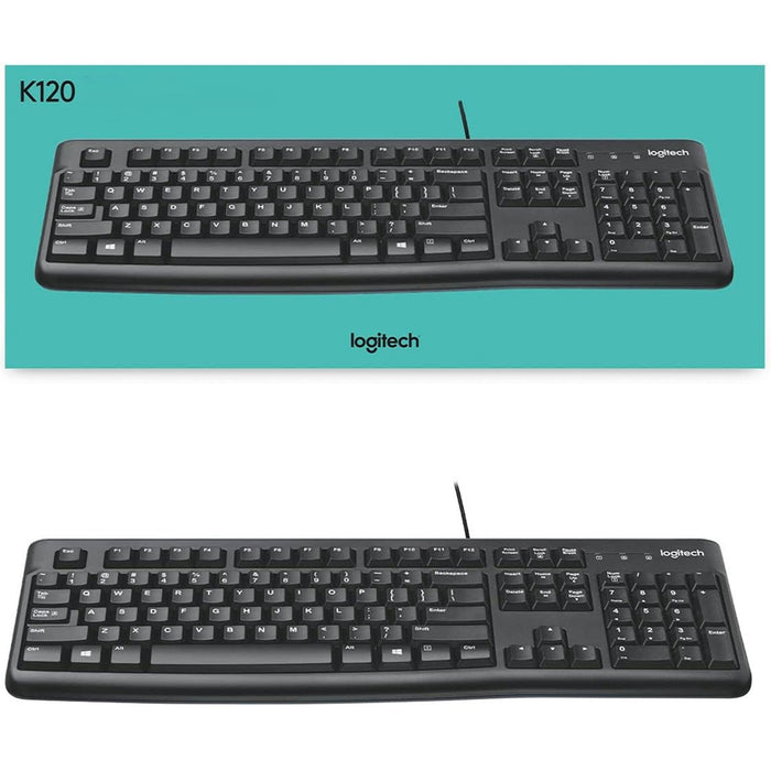 Teclado LOGITECH K120 USB plug and play Español Negro 920-004422