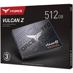 Unidad de Estado Solido SSD 2.5 512GB TEAMGROUP T-FORCE VULCAN Z SATA III 540/470 MB/s T253TZ512G0C1