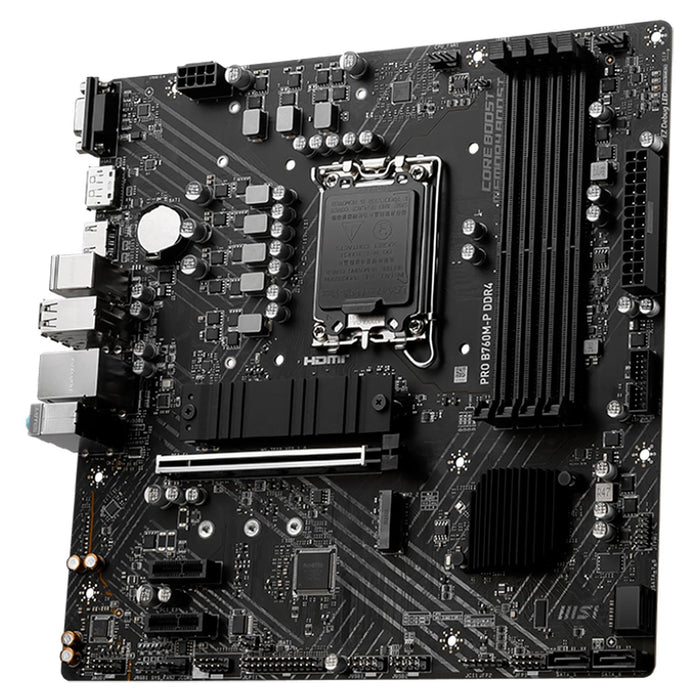Tarjeta Madre MSI PRO B760M-P DDR4 LGA 1700 4x DDR4 2x M.2 PCIe 4.0 Micro ATX