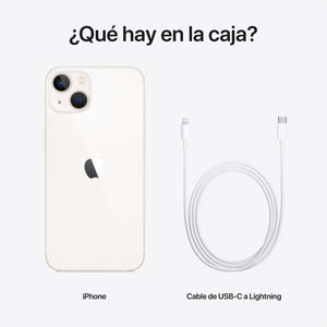 Celular APPLE iPhone 13 128GB OLED Retina XDR 6.1" Blanco + Audifonos Reacondicionado