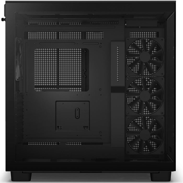 Gabinete Gamer NZXT H9 Flow ATX 4 Fan Cristal Templado Negro CM-H91FB-01