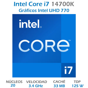 Procesador INTEL Core i7 14700K 3.4GHz 20 Core LGA1700 BX8071514700K