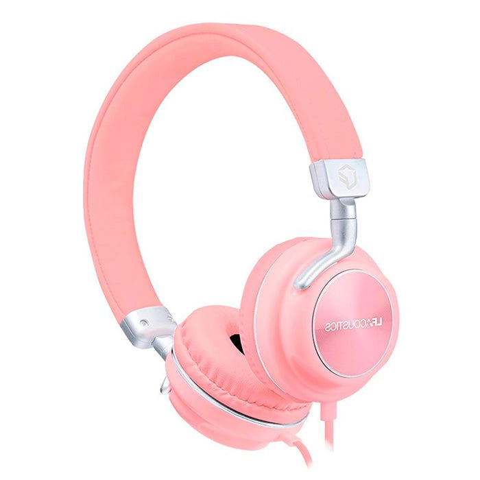 Audifonos Diadema LF ACOUSTICS LA-927239 Microfono 3.5mm Rosa