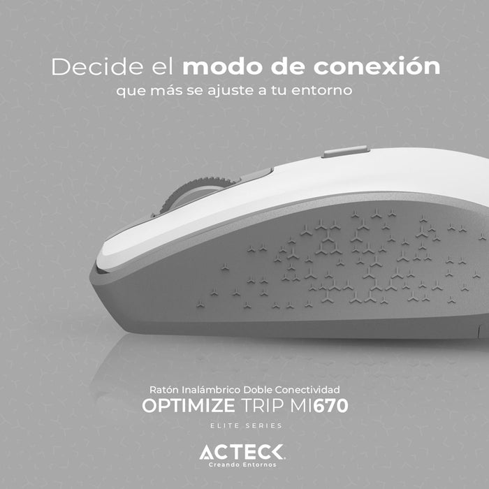 Kit Teclado y Mouse Inalambrico ACTECK 2.4GHz 1600DPI Blanco