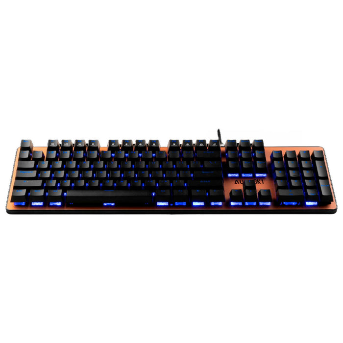 Teclado Gamer Mecanico GAMDIAS AURA GK1 Switch Red USB Iluminacion LED Bronce