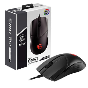 Mouse Gamer MSI CLUTCH GM41 LIGHTWEIGHT V2 16000DPI 6 Botones USB RGB