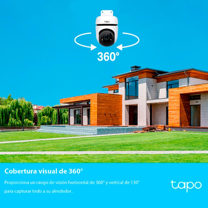 Camara de Seguridad WiFi TP-LINK Tapo C500 2MP Exterior Full HD 2.4Ghz Giro 360 hasta 6 dias de respaldo en grabacion