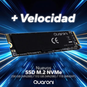 Unidad de Estado Solido SSD M.2 1TB QUARONI NVMe PCIe 3.0 3500/3000 MB/s MN2XP