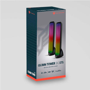 Bocina Gamer BALAM RUSH GLIMM TOWER BG575 LED Bluetooth 3.5mm Negro BR-936972