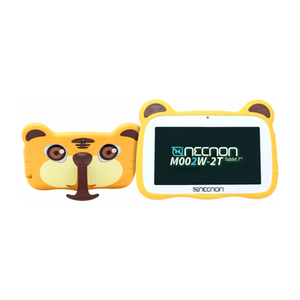 Tablet KIDS NECNON 7 2GB 16GB Bluetooth Android 10.0 Tigre Stand Amarillo M002W-2T