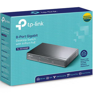 Switch TP-LINK TL-SG1008P 8 Puertos Gigabit Ethernet 10/100/1000Mbps PoE 802.3af