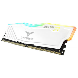 Memoria RAM DDR4 32GB 3200MHz TEAMGROUP T-FORCE DELTA RGB 2x16GB Blanco TF4D432G3200HC16FDC01