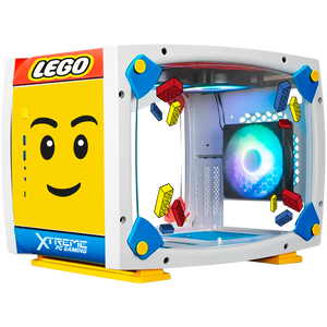 Gabinete Gamer XTREME PC GAMING Lego Edition Mini ITX 3 Fan USB-C Cristal Templado RGB Blanco