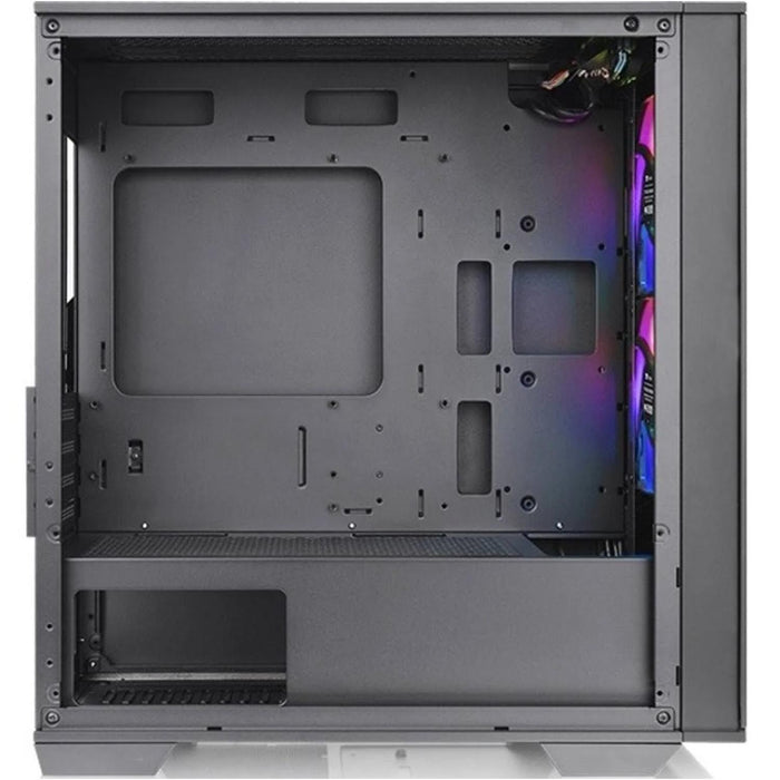 Gabinete Gamer THERMALTAKE Divider 170 TG ARGB Micro ATX 2 Fan Cristal Templado Negro CA-1S4-00S1WN-00