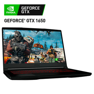 Laptop Gamer MSI GTX 1650 Core i5 10500H 8GB 256GB SSD 15.6 W10 GF63222/REF