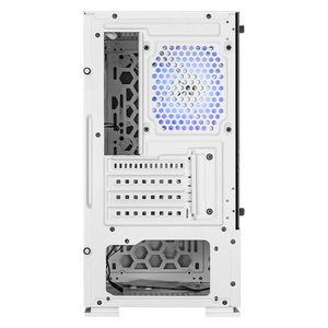 Gabinete Gamer XTREME PC GAMING Air Flow Micro Torre Micro ATX 3 FAN Mesh Cristal Templado ARGB Blanco