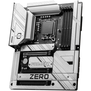 Tarjeta Madre MSI Z790 PROJECT ZERO LGA 1700 4x DDR5 4x M.2 PCIe 5.0 USB-C WIFI 7 BT 5.4 ATX