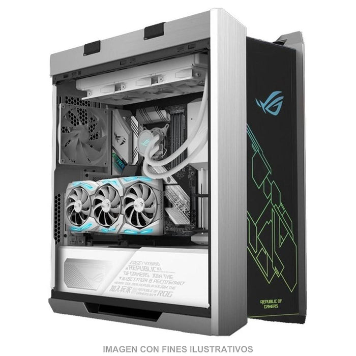 Gabinete Gamer ASUS ROG STRIX HELIOS GX601 E-ATX Media Torre 4 Fan Cristal Templado USB-C RGB Blanco