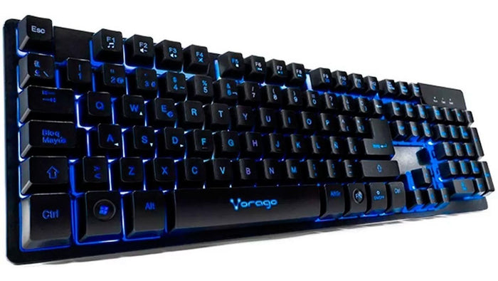 Teclado VORAGO STAR THE GAME Alambrico USB RGB Negro KB-502