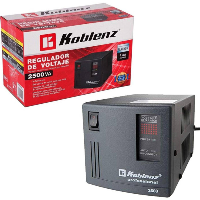 Regulador de Voltaje KOBLENZ ER-2550 2500VA 2000W 6 Contactos