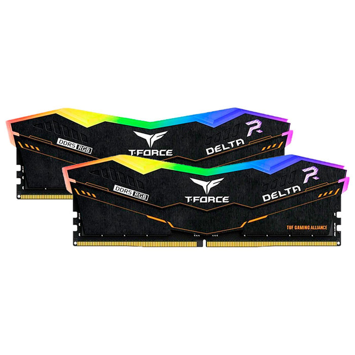 Memoria RAM DDR5 32GB 6000MT/s TEAMGROUP T-FORCE DELTA TUF GAMING ALLIANCE RGB 2x16GB Negro FF5D532G6000HC38ADC01