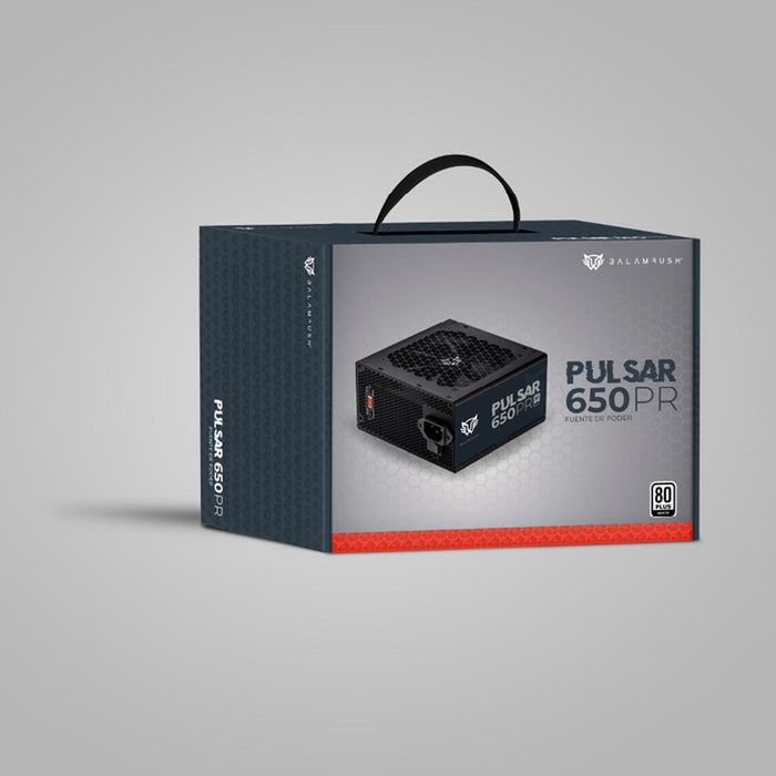 Fuente de Poder PC 650W Gamer BALAM RUSH PULSAR 650PR 80 Plus White No Modular Negro BR-937719
