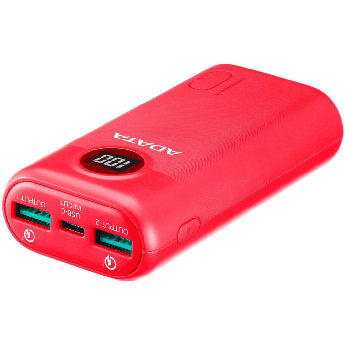 Power Bank 20000MAH ADATA P20000QCD Bateria Portatil Tipo C Rojo AP20000QCD-DGT-CRD