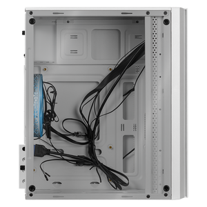 Gabinete Gamer XTREME PC GAMING Air Max M2 Micro Torre Micro ATX 3 FAN Cristal Templado ARGB Blanco