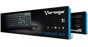 Kit Teclado Y Mouse VORAGO KM-302 Inalambrico Negro