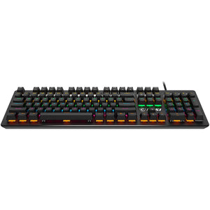 Teclado Gamer MSI FORGE GK300 BLUE US RGB USB Switch Azul Mecanico Negro