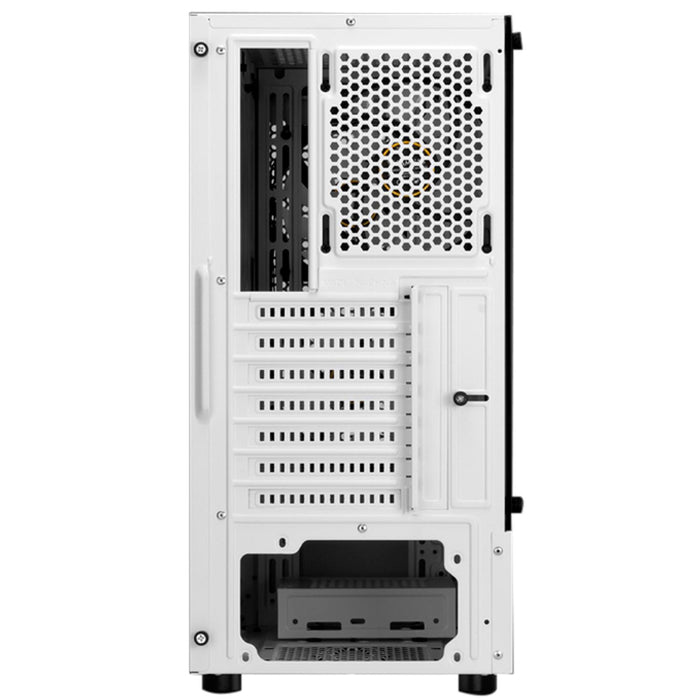 Gabinete Gamer GAMDIAS TALOS E3 MESH WH ATX 3 Fan Cristal templado Blanco