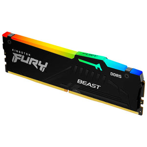 Memoria RAM DDR5 32GB 5200MT/s KINGSTON FURY BEAST RGB 1x32GB Negro KF552C36BBEA-32