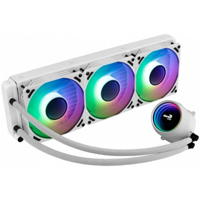 Enfriamiento Liquido AEROCOOL MIRAGE L360 INTEL 1700 AM5 ARGB 120mm Blanco