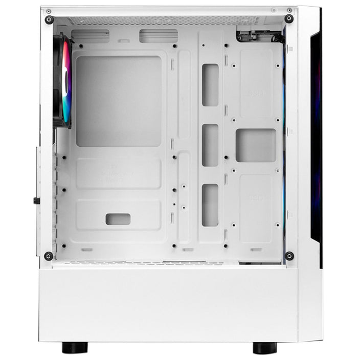 Gabinete Gamer GAMDIAS TALOS E3 WH ATX 3 Fan Cristal templado Blanco