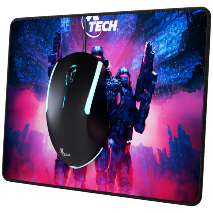 KIT Gamer 3 en 1 XTECH Hasha Teclado Mouse Mouse Pad Español 1200DPI LED USB XTK-535S