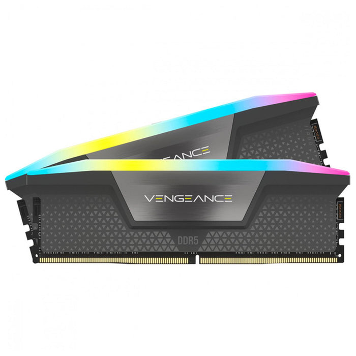 Memoria RAM DDR5 64GB 5200MT/s CORSAIR VENGEANCE RGB AMD EXPO 2x32GB Gris CMH64GX5M2B5200Z40K