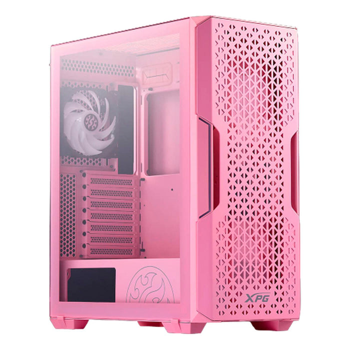 GABINETE GAMER XPG STARKER AIR ATX MEDIA TORRE 2 FAN CRISTAL TEMPLADO ARGB ROSA STARKERAIR-PKCUS