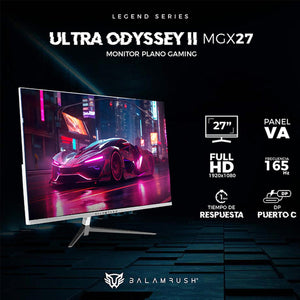 Monitor Gamer 27 BALAM RUSH ULTRA ODYSSEY II MGX27 1ms 165Hz FHD VA LED USB-C Blanco Reacondicionado