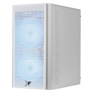 Gabinete Gamer XTREME PC GAMING Air Max M2 Micro Torre Micro ATX 3 FAN Cristal Templado ARGB Blanco