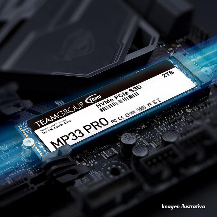 Unidad de Estado Solido SSD M.2 2TB TEAMGROUP MP33 PRO NVMe PCIe 3.0 2100/1700 MB/s TM8FPD002T0C101