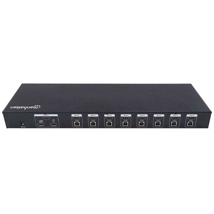 Switch MANHATTAN Mux KVM 8 Puertos HDMI Y USB FULL HD INCLUYE CABLES USB 152785