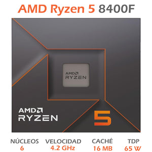 Procesador AMD RYZEN 5 8400F 4.2 GHz Six Core AM5 100-100001591BOX