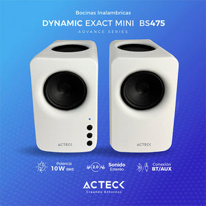 Bocinas ACTECK DYNAMIC EXACT Mini BS475 Inalámbrica 10W Blanco AC-936378