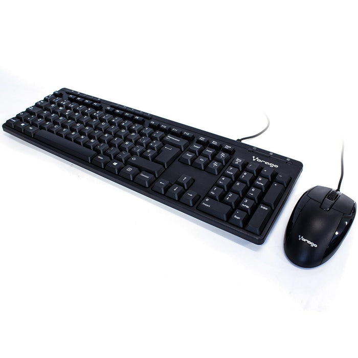 Kit Teclado y Mouse VORAGO Multimedia KM-104 USB Negro AC-395879-1