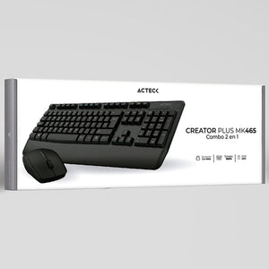 Kit Teclado y Mouse ACTECK CREATOR PLUS MK465 Inalambrico USB Negro AC-936354