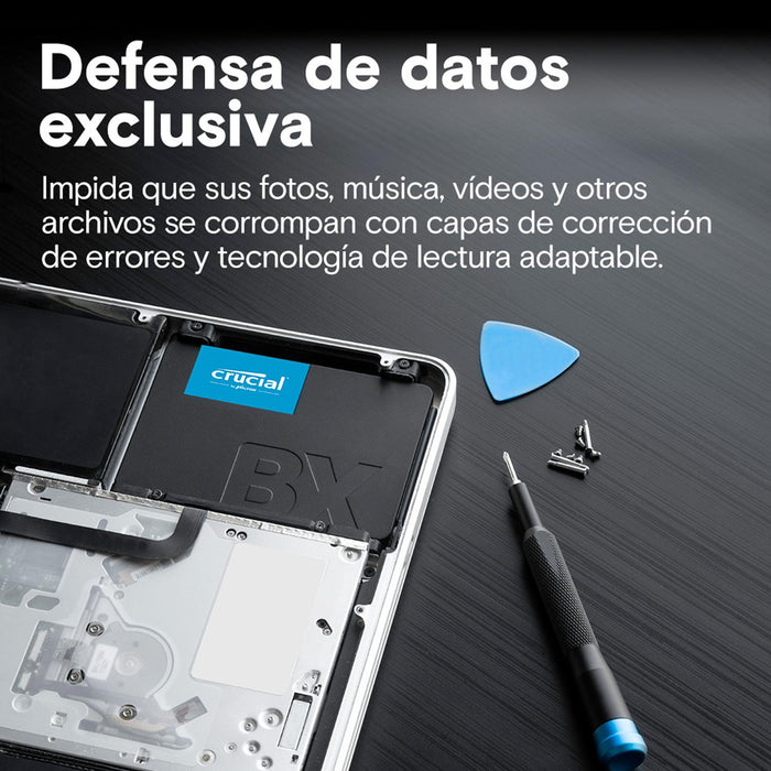 Unidad de Estado Solido SSD 2.5 500GB CRUCIAL BX500 SATA III 550/500 MB/s CT500BX500SSD1