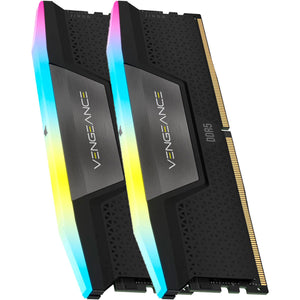 Memoria RAM DDR5 64GB 5200MT/s CORSAIR VENGEANCE RGB 2x32GB Negro CMH64GX5M2B5200C40
