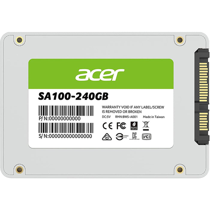 Unidad de Estado Solido SSD 2.5 240GB ACER SA100 SATA III 560/500 MB/s BL.9BWWA.102