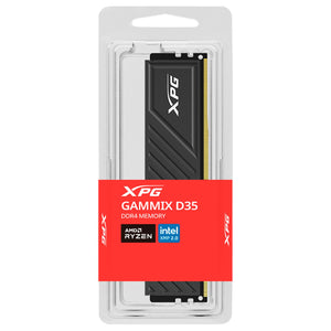 Memoria RAM DDR4 16GB 3200MHZ XPG GAMMIX D35 Disipador 1x16GB Negro AX4U320016G16A-SBKD35